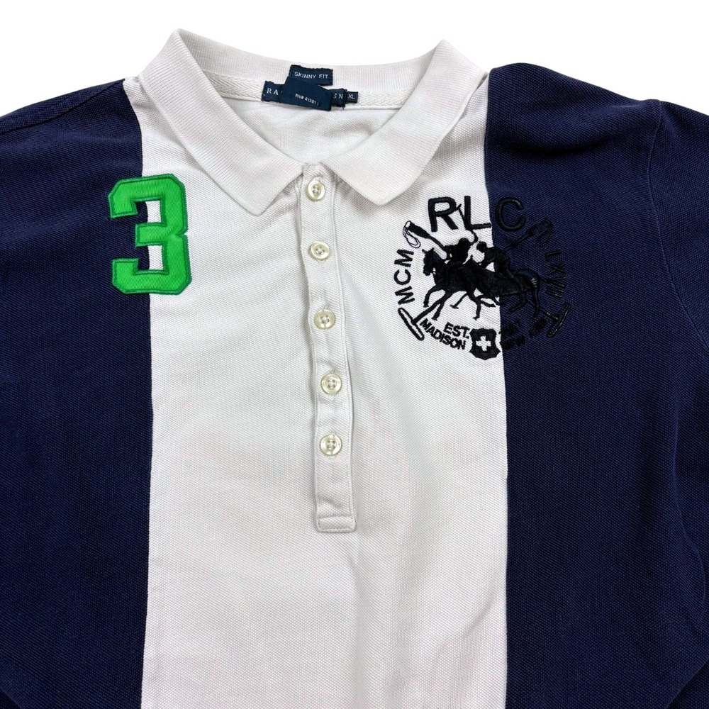 Ralph Lauren Polo Shirt Kids XL 100% Cotton‎ Color Block RLC Equestrian #3